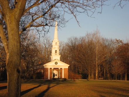 The village church across the village green