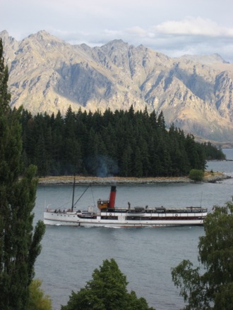 The Earnslaw returns to port