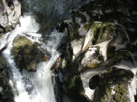 Water-carved rocks at the Chasm