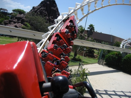 Riding the Sea World coaster