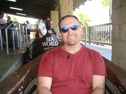 You're never too old for the log flume