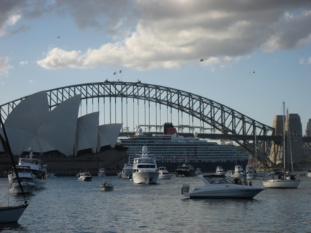 The Queen Victoria leaves port