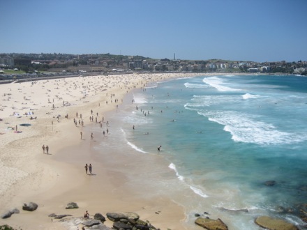 From high above Bondi Beach