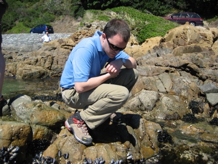 Stephen investigates a tidepool