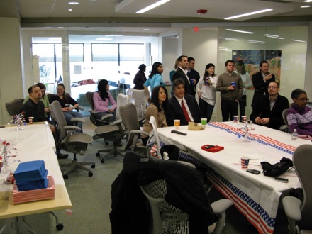 More crowds in the main conference room