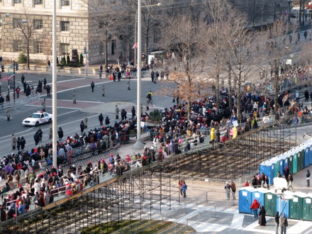 Bleachers on Freedom Plaza