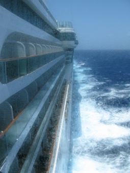 View back from the port bridge wing