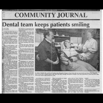 Ann Arbor News article about the dental office from October 2001.