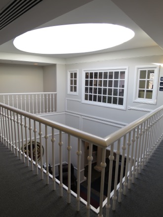 Second floor looks down on lobby