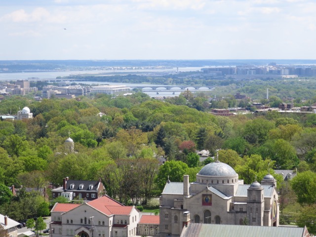 Kennedy Center, left of the bridge