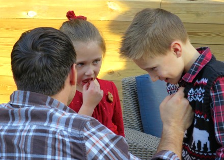 Chris checking on a loose tooth