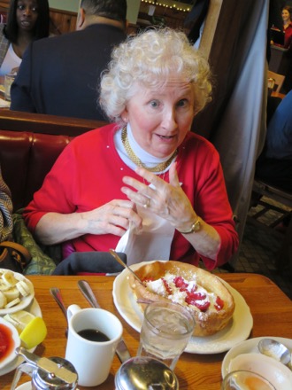 Grandma prepping her Dutch Baby