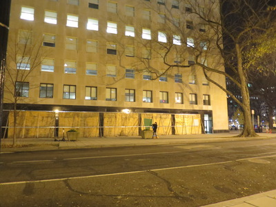 Boarded up near the White House