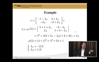 Dr. Magnus Egerstedt discusses the calculations needed for the PySimiam navigation system.