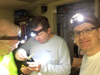 Dad had headlamps for working on the basement leak