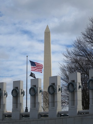 Flags in the wind