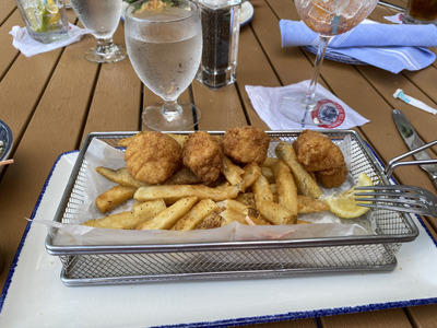 Deep fried scallop dinner