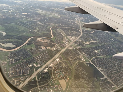 Southwest flight over Texas, Dec 11