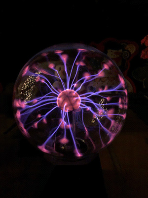 Plasma globe for visual interest