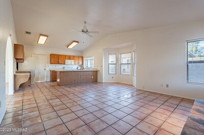 Family room looking toward the kitchen