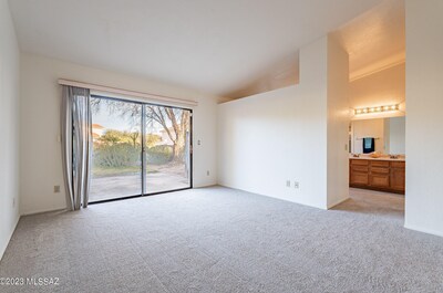 Primary bedroom and vanity