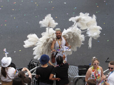 He went crazy with the feathers