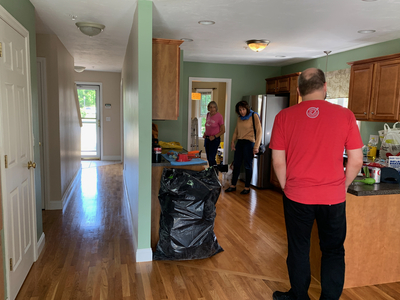 Looking back to the front door