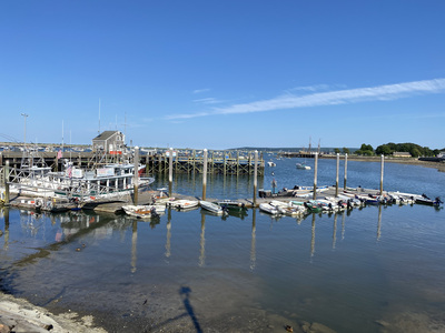 These smaller boats are accessable by the dock. Look at the itty bitty pirate ship in the middle!