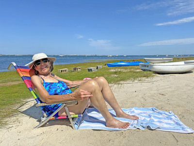 Karen soaking up the sun