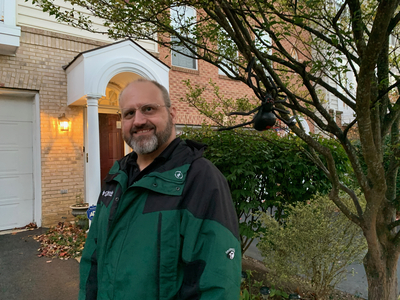 Good Uncle Bill protecting everyone from the tree spider he didn't notice