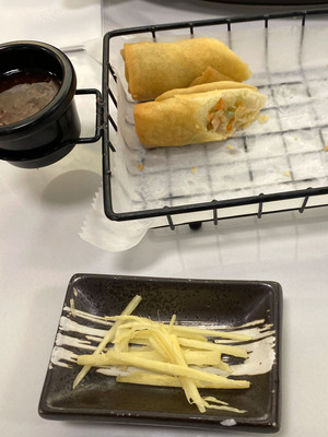 Spring rolls (we forgot to take pictures before diving in)